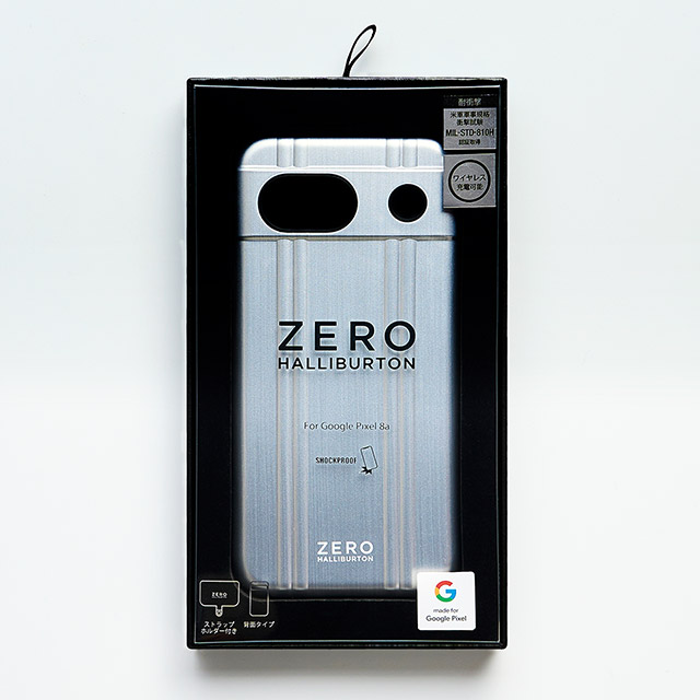 【Google Pixel 8a ケース】ZERO HALLIBURTON Hybrid Shockproof Case (Matte Silver) - Made for Googleサブ画像