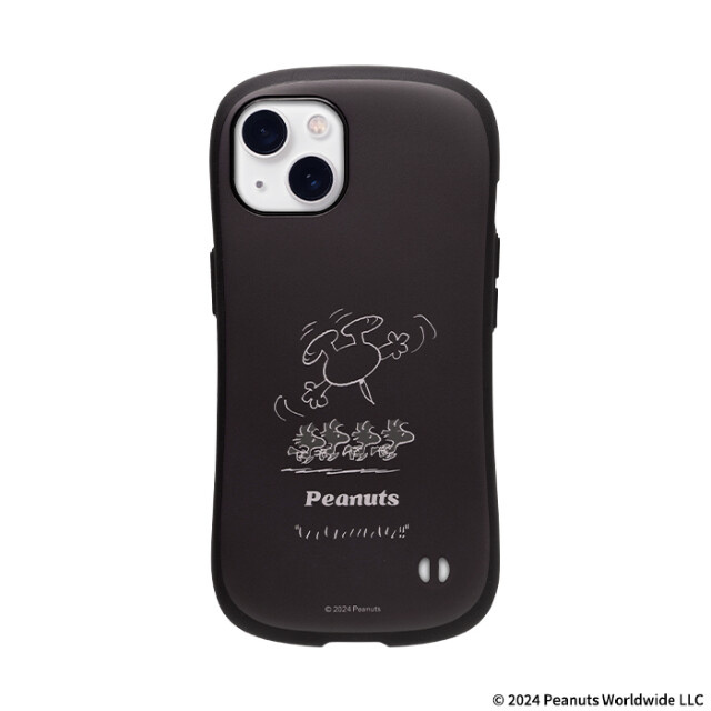 【iPhone13 ケース】PEANUTS iFace First Classケース (くすみブラック/ウッドストック)