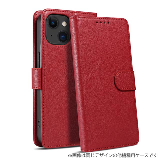 【Google Pixel 7a ケース】シンプル手帳レザーケース (レッド)サブ画像