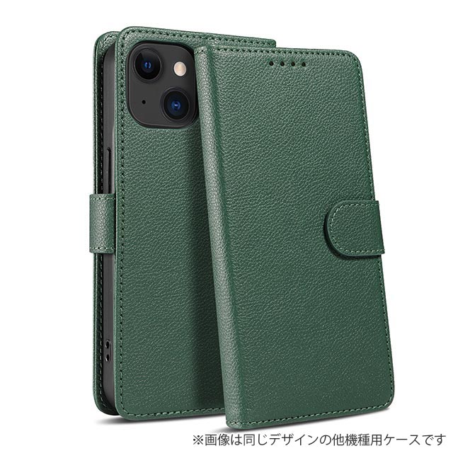 【Google Pixel 7a ケース】シンプル手帳レザーケース (グリーン)サブ画像