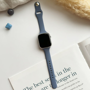 【Apple Watch バンド 41/40/38mm】スリムシンプルシリコンバンド (グレー) for Apple Watch SE(第2/1世代)/Series9/8/7/6/5/4/3/2/1