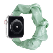 【Apple Watch バンド 41/40/38mm】シュシュループバンド (グリーン) for Apple Watch SE(第2/1世代)/Series9/8/7/6/5/4/3/2/1