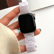 【Apple Watch バンド 41/40/38mm】マーブル樹脂バンド (ホワイト) for Apple Watch SE(第2/1世代)/Series9/8/7/6/5/4/3/2/1