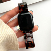 【Apple Watch バンド 41/40/38mm】マーブル樹脂バンド (べっこう) for Apple Watch SE(第2/1世代)/Series9/8/7/6/5/4/3/2/1