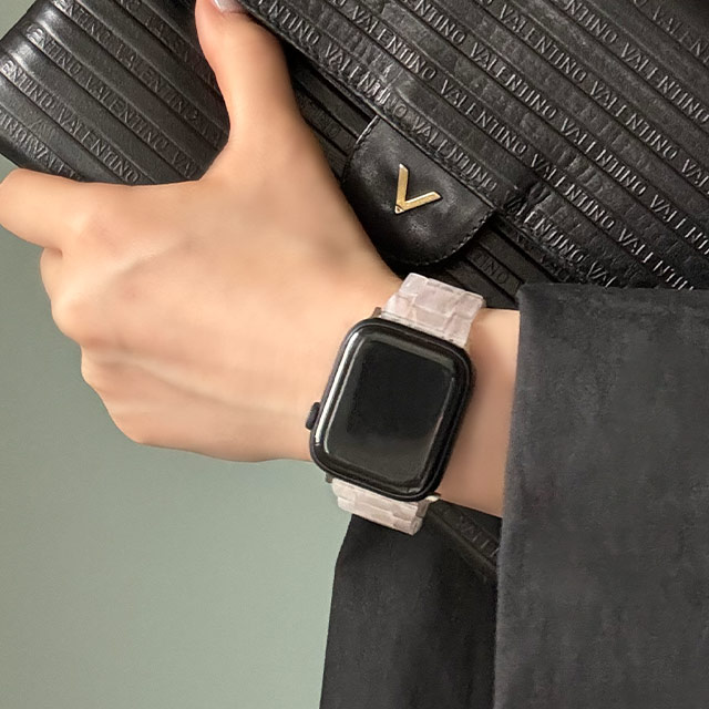 【Apple Watch バンド 41/40/38mm】マーブル樹脂バンド (オーロラ) for Apple Watch SE(第2/1世代)/Series9/8/7/6/5/4/3/2/1サブ画像