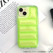 【iPhone15 Pro ケース】ダウンクリアケース (ネオングリーン)