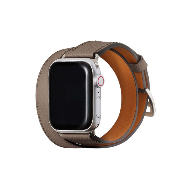 【Apple Watch バンド 41/40/38mm】ダブルトゥール Apple Watch レザーバンド S/Mサイズ (ノブレッサレザー/エトープ) for Apple Watch SE(第2/1世代)/Series9/8/7/6/5/4/3/2/1