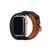 【Apple Watch バンド 41/40/38mm】ダブルトゥール Apple Watch レザーバンド S/Mサイズ (ノブレッサレザー/ブラック) for Apple Watch SE(第2/1世代)/Series9/8/7/6/5/4/3/2/1