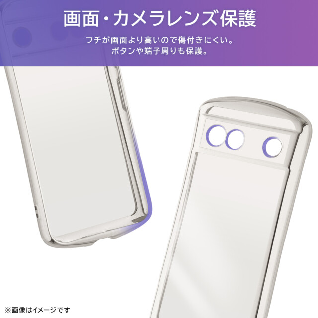 【Google Pixel 8a ケース】耐衝撃 TPUソフトケース METAMORU plus (シルバー)サブ画像