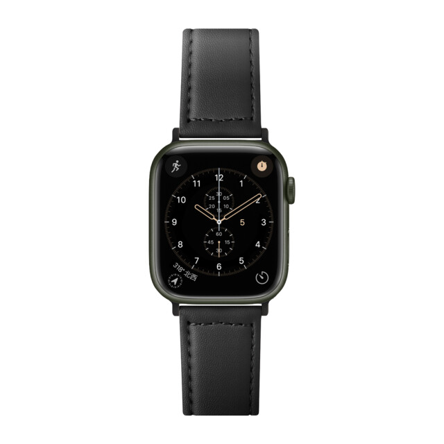 【Apple Watch バンド 49/45/44/42mm】PUレザーバンド(ブラック) for Apple Watch Ultra2/1/SE(第2/1世代)/Series9/8/7/6/5/4/3/2/1サブ画像