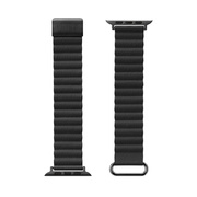 【Apple Watch バンド 49/45/44/42mm】PUレザーマグネットバンド(ブラック) for Apple Watch Ultra2/1/SE(第2/1世代)/Series9/8/7/6/5/4/3/2/1