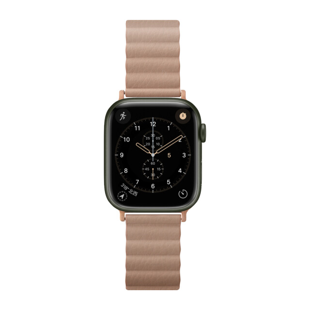 【Apple Watch バンド 41/40/38mm】PUレザーマグネットバンド(ベージュ) for Apple Watch SE(第2/1世代)/Series9/8/7/6/5/4/3/2/1サブ画像