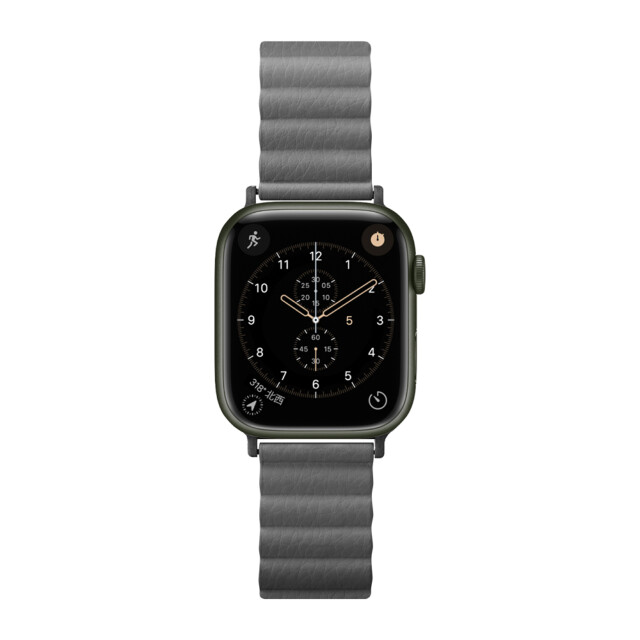 【Apple Watch バンド 41/40/38mm】PUレザーマグネットバンド(グレー) for Apple Watch SE(第2/1世代)/Series9/8/7/6/5/4/3/2/1サブ画像