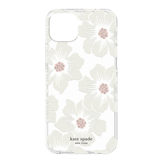 【アウトレット】【iPhone14 Plus ケース】Protective Hardshell Case (Hollyhock Floral Clear/Cream with Stones)