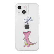 【アウトレット】【iPhone14 Plus ケース】ソフトクリアケース (はらぺこザウルス ピンク)