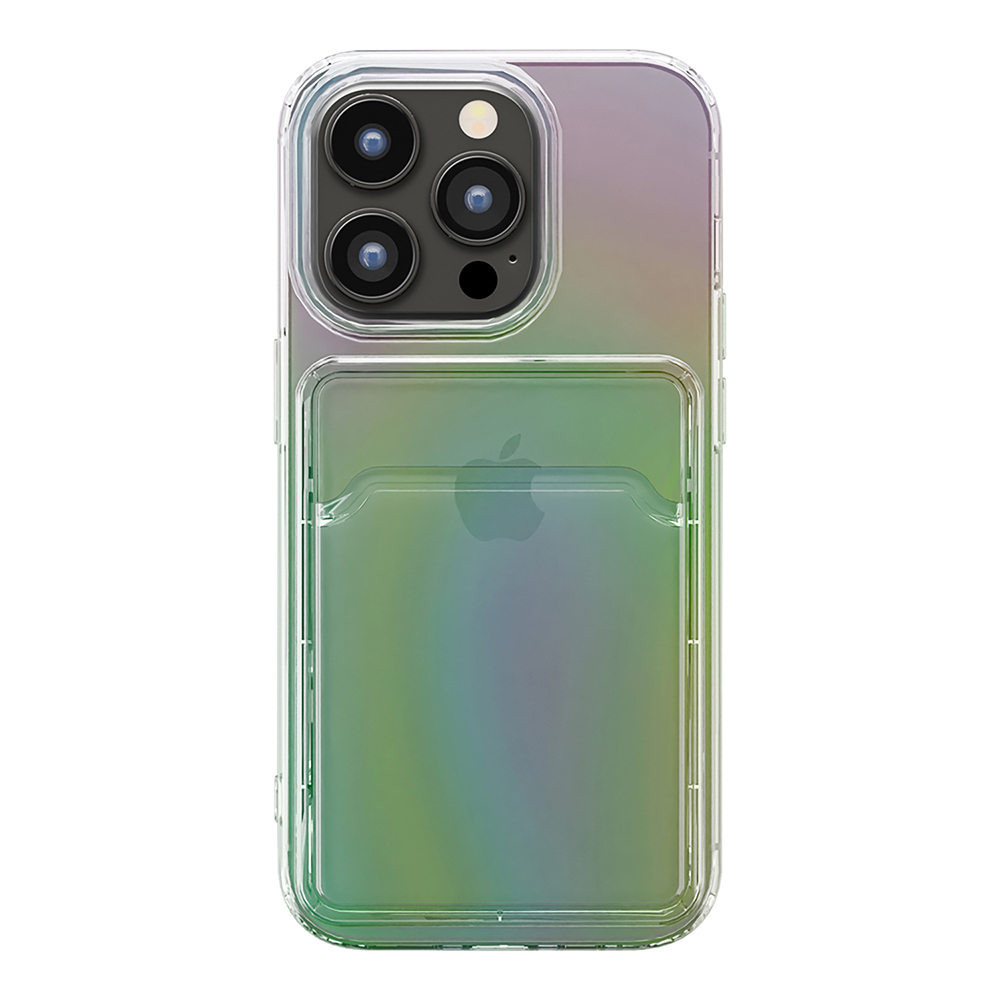 【アウトレット】【iPhone14 Pro ケース】ポケット付 抗菌ソフトケース (オーロラ)サブ画像