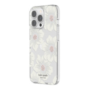 【アウトレット】【iPhone13 Pro ケース】Protective Hardshell Case (Hollyhock Floral Clear/Cream with Stones)