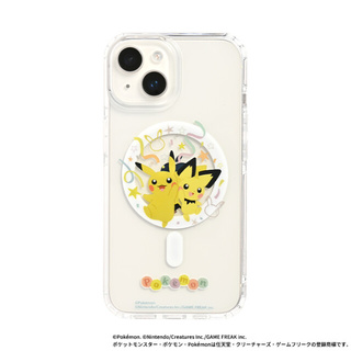 【iPhone15/14/13 ケース】ポケットモンスター/ポケモン HIGHER MagSafe対応 ハイブリッドケース(ピカチュウ＆ピチュー)