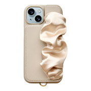 【iPhone15/14/13 ケース】Classy Scrunchie Case (beige)