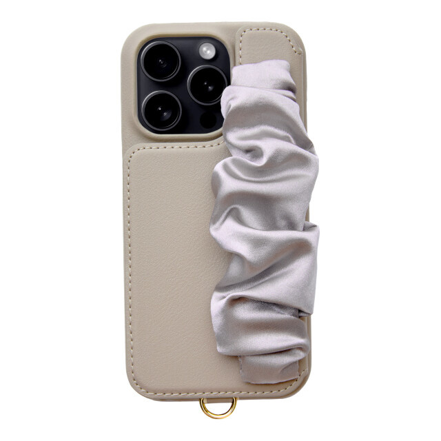 【iPhone15 Pro ケース】Classy Scrunchie Case (greige)