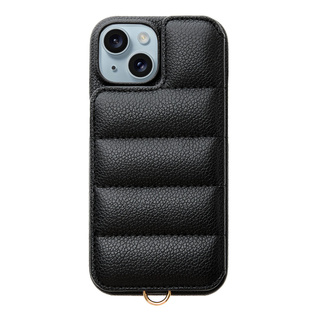 【iPhone15/14/13 ケース】Puffy Case (black)