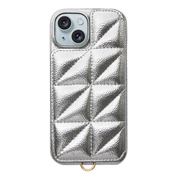 【iPhone15/14/13 ケース】Triangle Puffy Case (silver)
