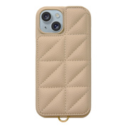 【iPhone15/14/13 ケース】Triangle Puffy Case(beige)