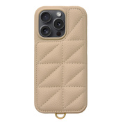【iPhone15Pro ケース】Triangle Puffy Case (beige)