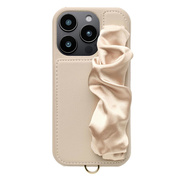 【iPhone16 Pro ケース】Classy Scrunchie Case (beige)