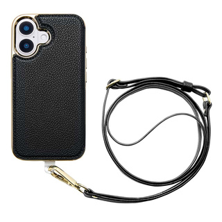 【iPhone16 ケース】Cross Body Case Duo (black)