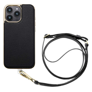 【iPhone16 Pro Max ケース】Cross Body Case Duo (black)