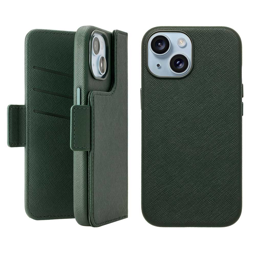 【iPhone15/14/13 ケース】2Way Mag Flip Case (green)