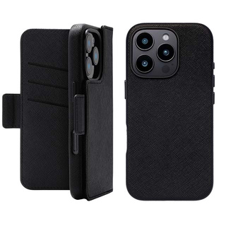 【iPhone16 Pro ケース】2Way Mag Flip Case (black)