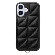 【iPhone16 ケース】Triangle Puffy Case (black)