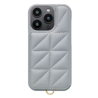 【iPhone16 Pro ケース】Triangle Puffy Case (pale blue)