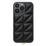 【iPhone16 Pro Max ケース】Triangle Puffy Case (black)