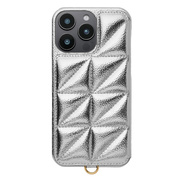 【iPhone16 Pro Max ケース】Triangle Puffy Case (silver)