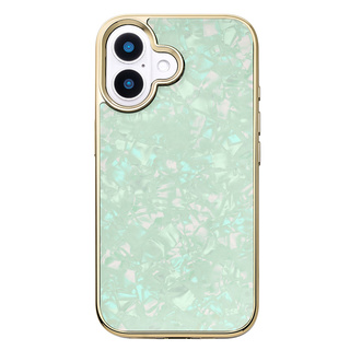 【iPhone16 ケース】Glass Shell Case (mint)