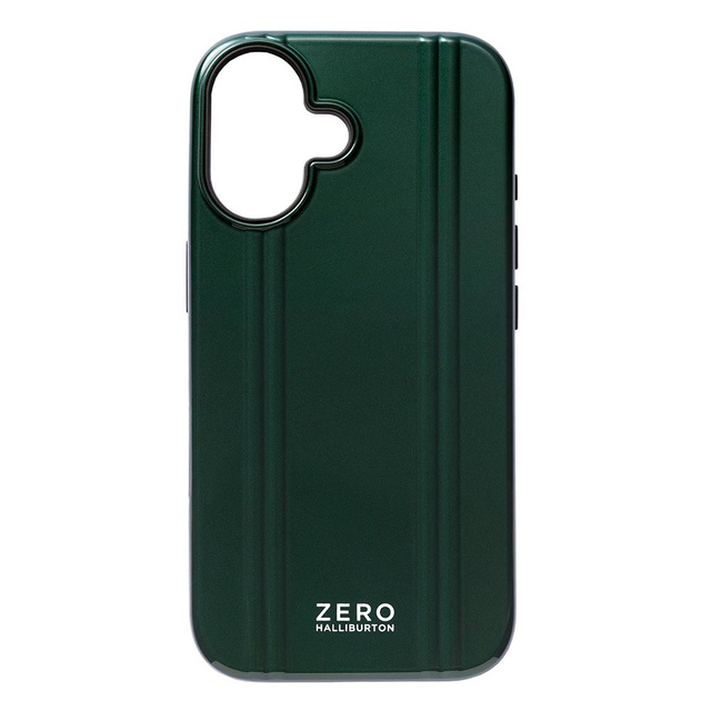 【iPhone16 ケース】ZERO HALLIBURTON Hybrid Shockproof Case (British Green)