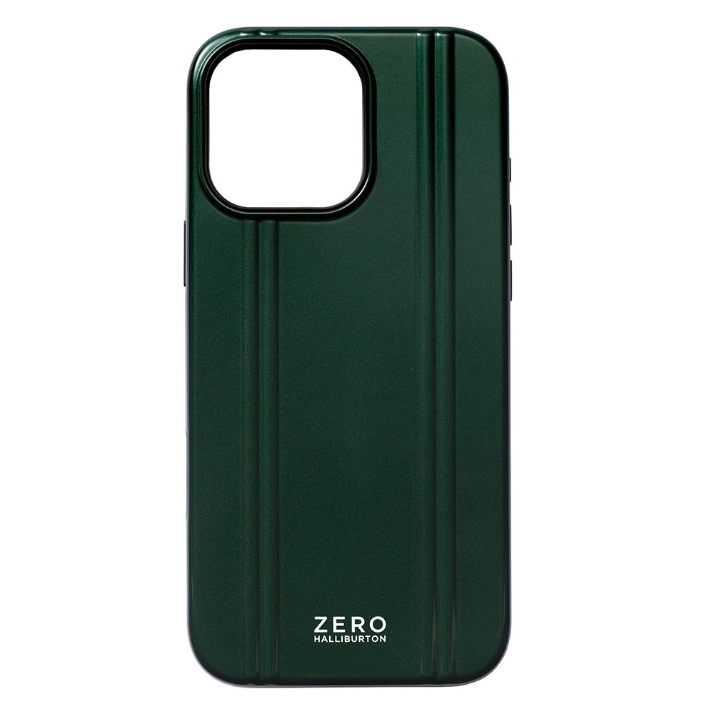 【iPhone16 Pro Max ケース】ZERO HALLIBURTON Hybrid Shockproof Case (British Green)