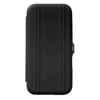 【iPhone16 ケース】ZERO HALLIBURTON Hybrid Shockproof Flip Case (Black)