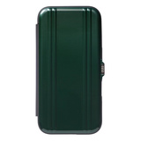 【iPhone16 Pro ケース】ZERO HALLIBURTON Hybrid Shockproof Flip Case (British Green)