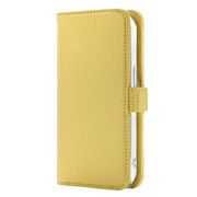 【iPhone15/14/13 ケース】Rich in color Leather Book (banana yellow)