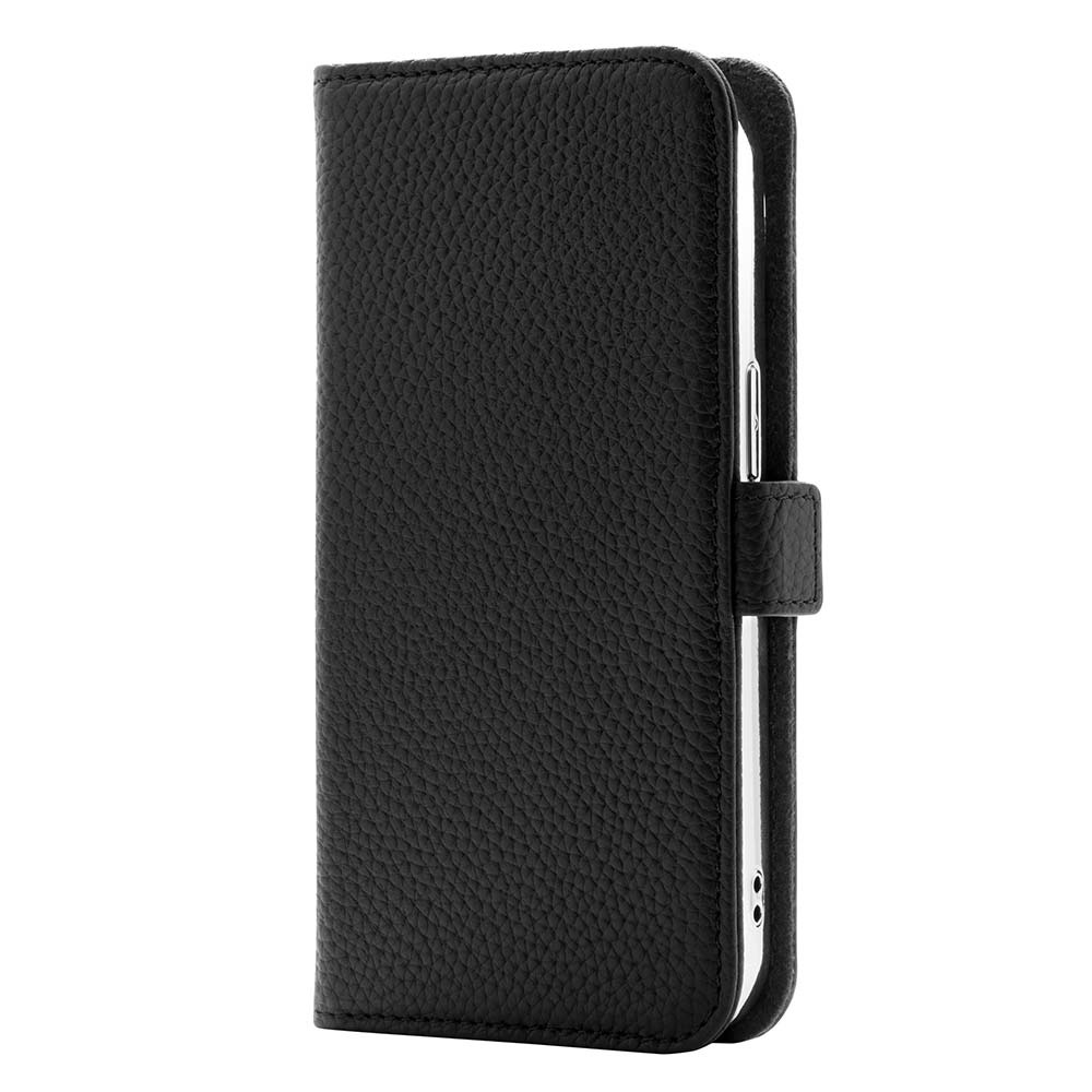 【iPhone15 Pro ケース】Rich in color Leather Book (truffle black)