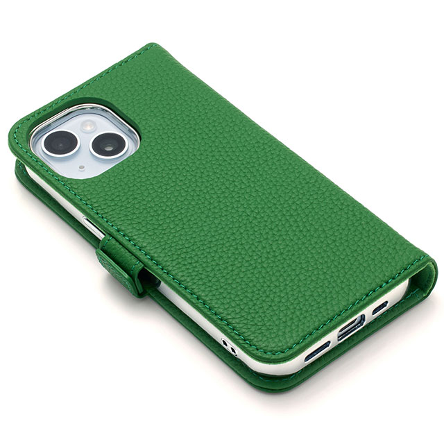 【iPhone15/14/13 ケース】Rich in color Leather Book (avocado green)サブ画像