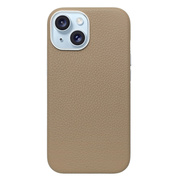 【iPhone15/14/13 ケース】Rich in color Leather Mag Case (latte beige)