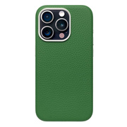 【iPhone15 Pro ケース】Rich in color Leather Mag Case (avocado green)