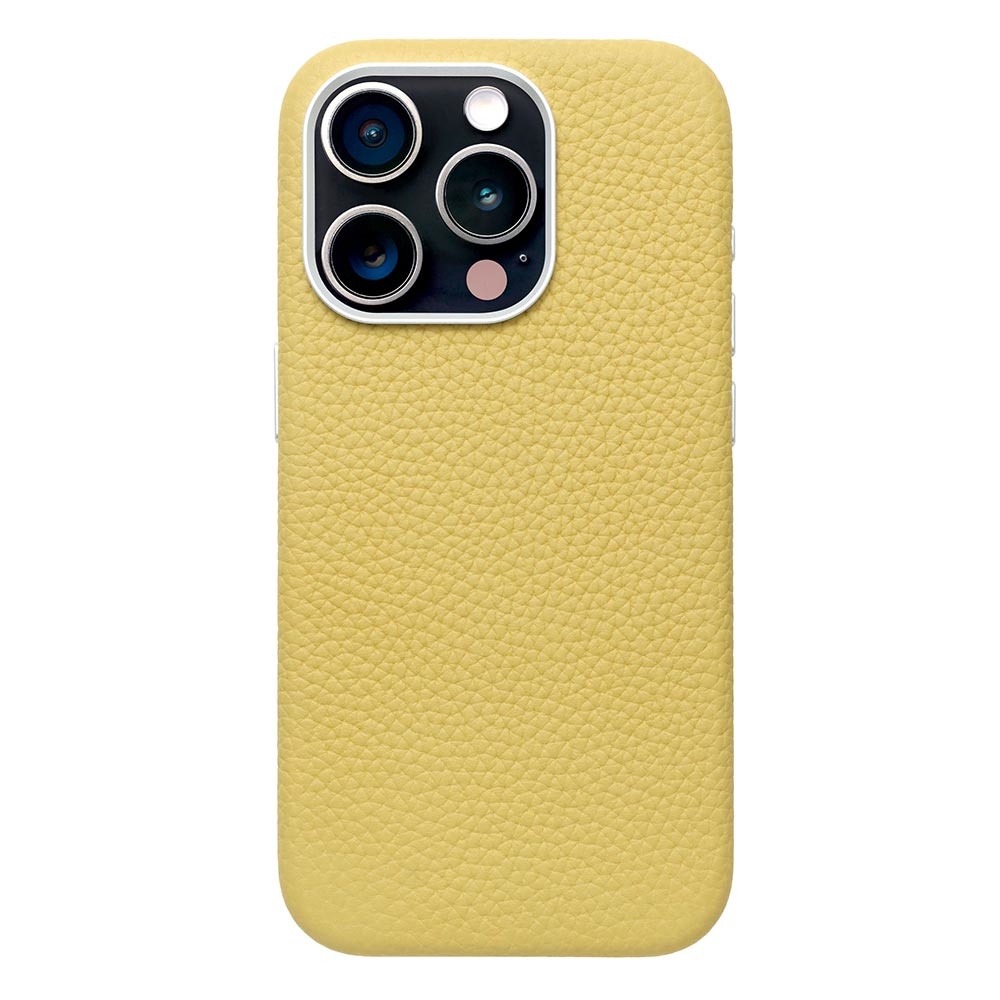 【iPhone15 Pro ケース】Rich in color Leather Mag Case (banana yellow)