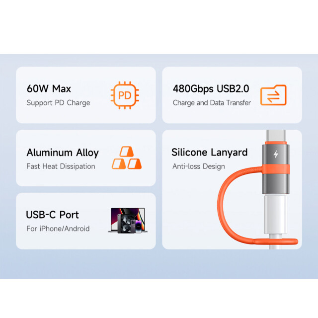 Lightning to USB-C PD 60W Fast Charging Connectorサブ画像