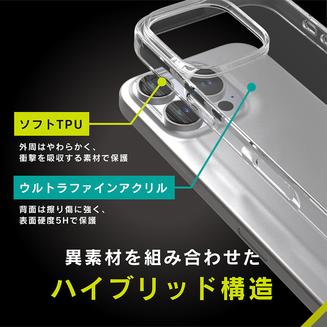 【iPhone16 Pro ケース】[GLASSICA] 背面ガラスケース クリアサブ画像